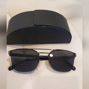 Prada black SPR 67T Rimless Sunglasses